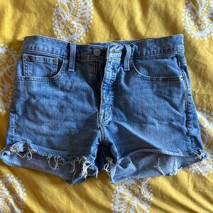 J crew cutoff mid rise jean shorts - size 27